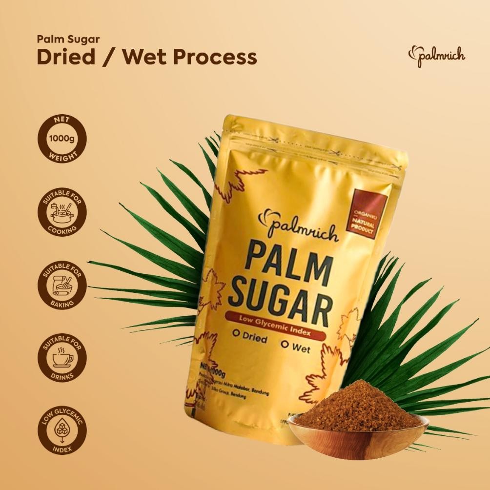 

Palmrich - Gula Aren Semut Bubuk Organik Kualitas Super Palm Sugar 1 kg SV13