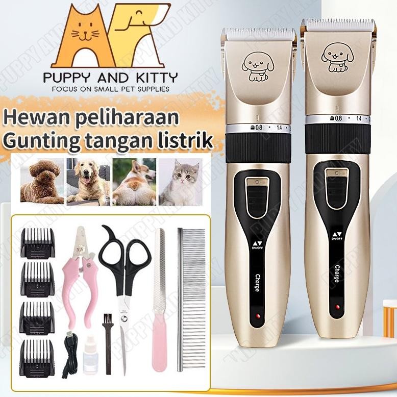 Alat Cukur Bulu Kucing Alat Cukur Bulu Anjing Elektrik Pencukur Bulu Kucing Anjing Pet Clipper 4 in 