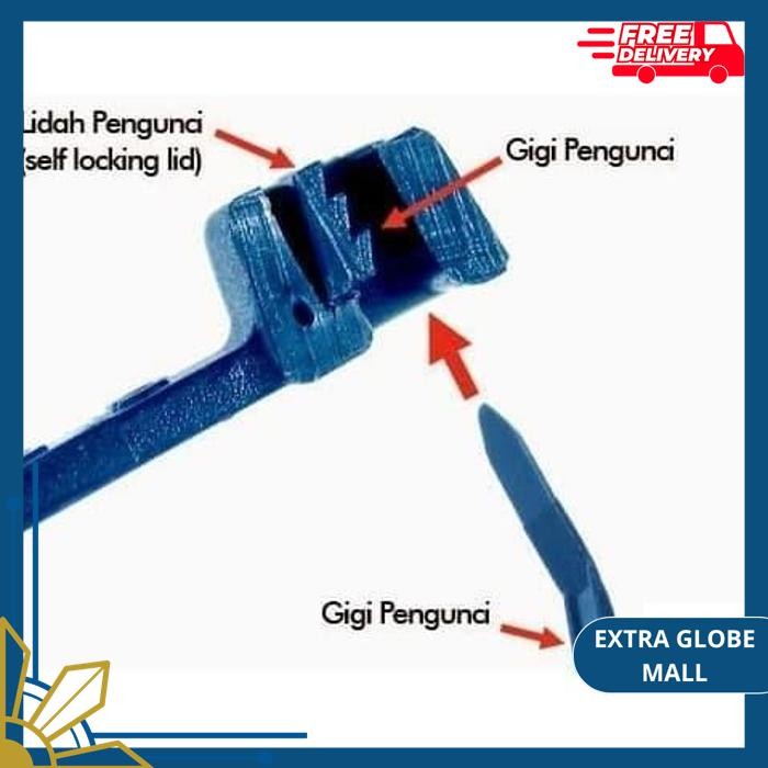 

KABEL TIES CABLE TIES KABEL TIS TIE PANJANG KLIP 2.8X250MM ISI 100PCS HIGHT CLASS !!