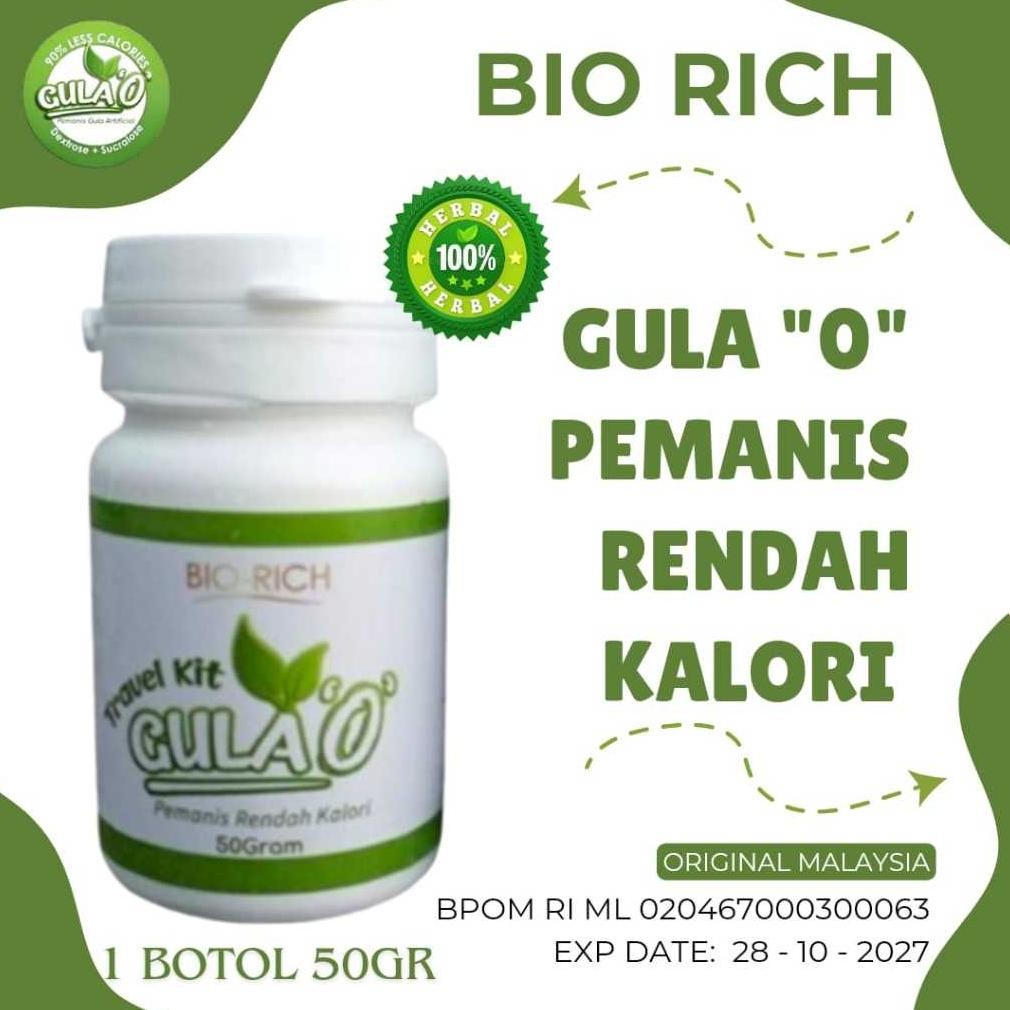 

DISTRIBUTOR RESMI GULA 0 NOL KAL1 BOTOL 50GR BIO RICH MALAYSIA SV13