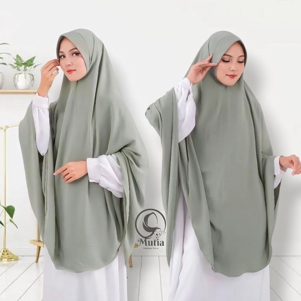 Hijab Bergo Jumbo Crinkle Airflow Pet Ukuran XXXL/XL/Jilbab Bergo Jumbo Crinkle Airflow Pet/ SV9