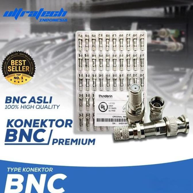BNC DRAT TAIWAN THUNDERIN PREMIUM GRADE A+ BUAT SEMUA CCTV ( 50PCS )