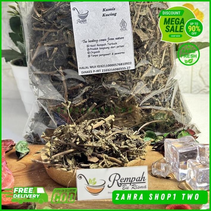 

DAUN KUMIS KUCING 1 KG REMPAH BU RISMA TERJAMIN BEST