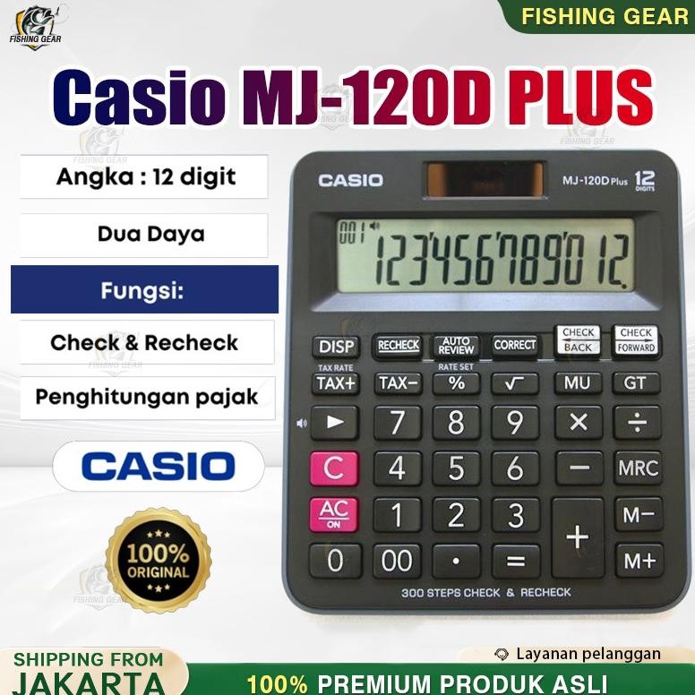 

Kalkulator Scientific Casio DJ-120D PLUS/MJ-120D PLUS Kalkulator Meja Check Correct 100% Asli
