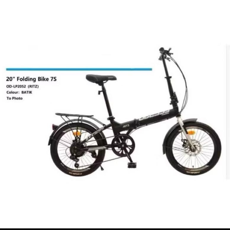 Sepeda Lipat Odessy Ritz 16 20 inch 7 speed bagasi boncengan