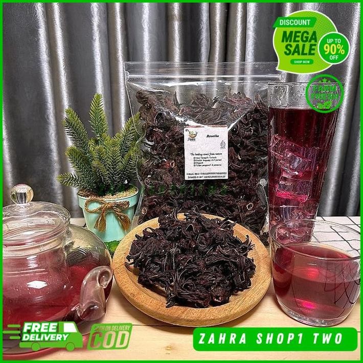 

ROSELLA UNGU 500 GRAM PREMIUM - BUNGA ROSELLA UNGU KERING GRATIS ONGKIR