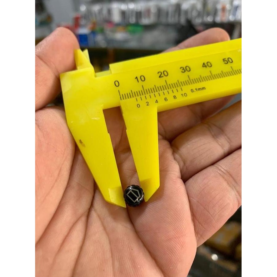 new  KNOP CROWN STEM AS JAM TANGAN LOGO T4G HEUER SIZE 6 HITAM SILVER COMBI