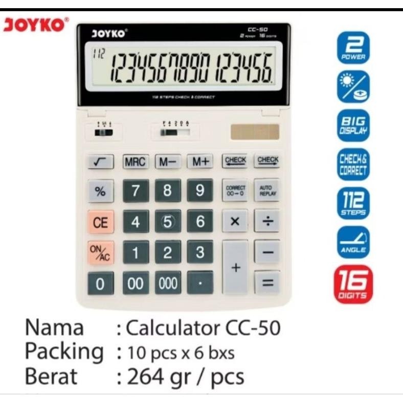 

calculator joyko cc-50 16 digits