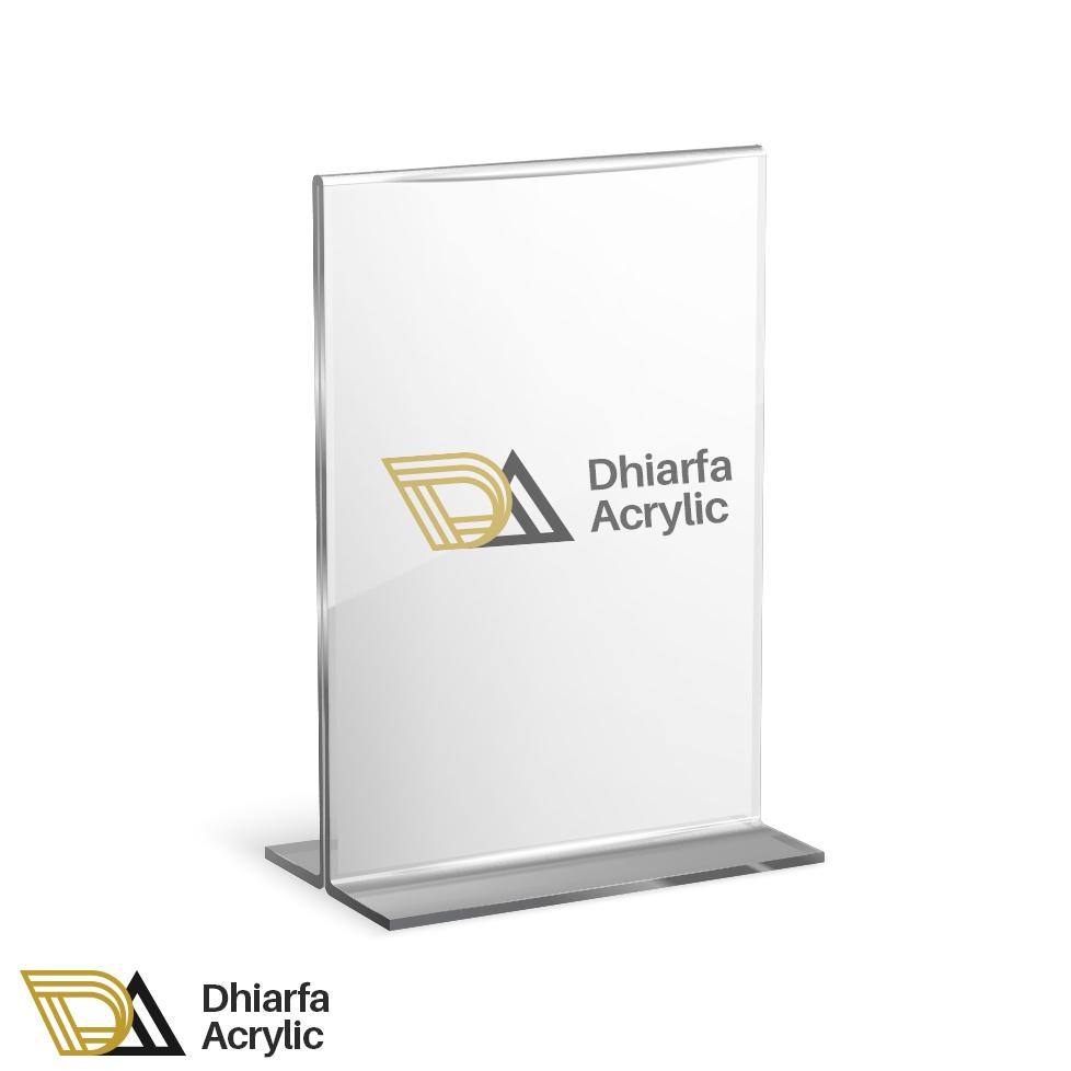 

JH8 Tempat Brosur Akrilik A4 2mm / Akrilik Tent Card Tent Holder / Acrylic Qris Barcode - Model T