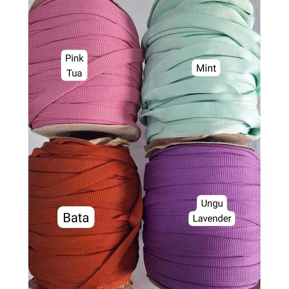 

JH8 Tali sepatu Roll Tali id card Polyster 1cm RJT