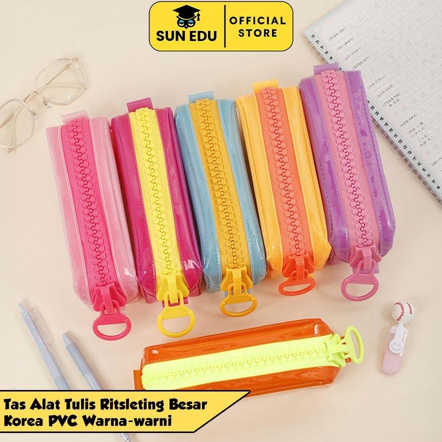 

JH8 Tas Kotak Pensil PVC/ Pencil Cases Bag Pouch Stationery Organizer/ Dompet Tempat Alat Tulis Sekolah