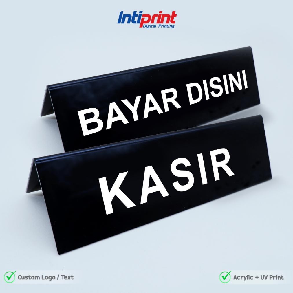 

JH8 TABLE SIGN AKRILIK CUSTOM PRINT TANDA MEJA AKRILIK BENDING TABLE SIGN KASIR I RESERVED