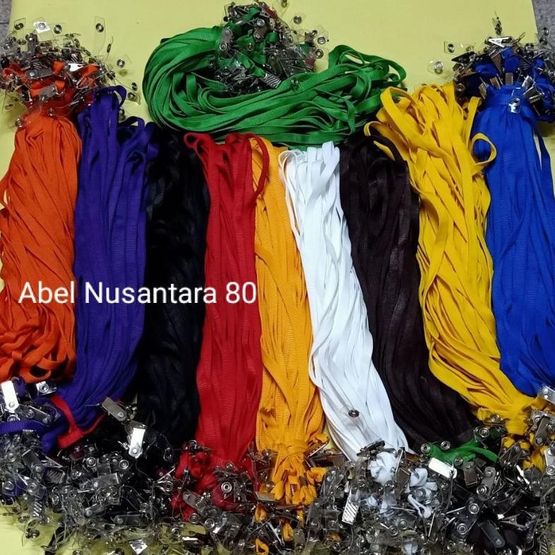 

JH8 Tali id card lanyard jepit garis isi /50pcs