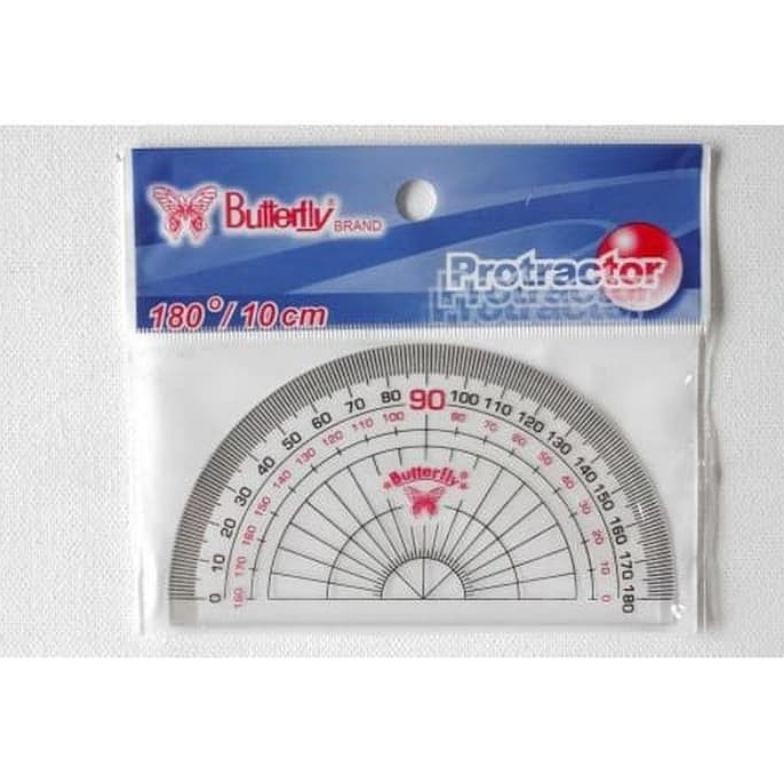 

JH8 Penggaris busur Butterfly 180/10cm No.4 ( 1pak/12pcs )