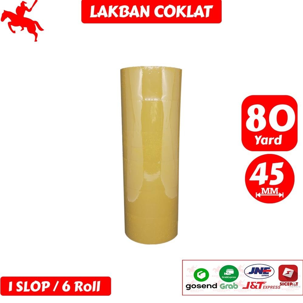 

JH8 Lakban OPP Tape / Lakban Coklat KSATRIA Tape 80 Yard (1 Slop)
