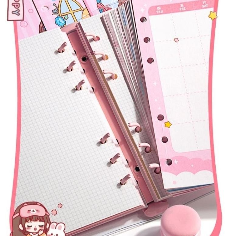 

JH8 A6 ORJI Set Binder Diary Kertas NINI PRINCESS & FRIENDS