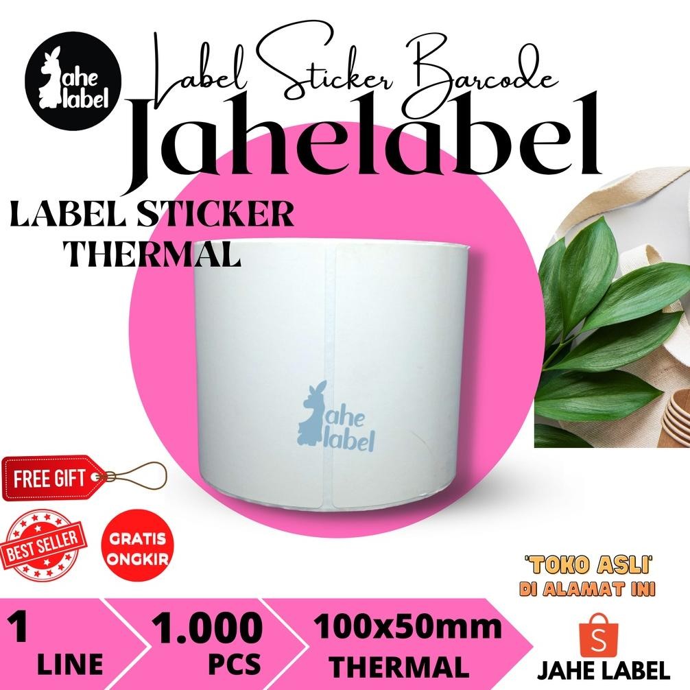 

JH8 LABEL STIKER BARCODE 100x50 mm DIRECT THERMAL 1000 PCS