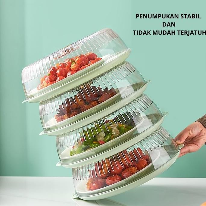 MC Tudung Saji 4 SUSUN KRISTAL / Food Organizer BPA Tudung Saji Premium Penutup Makanan TD