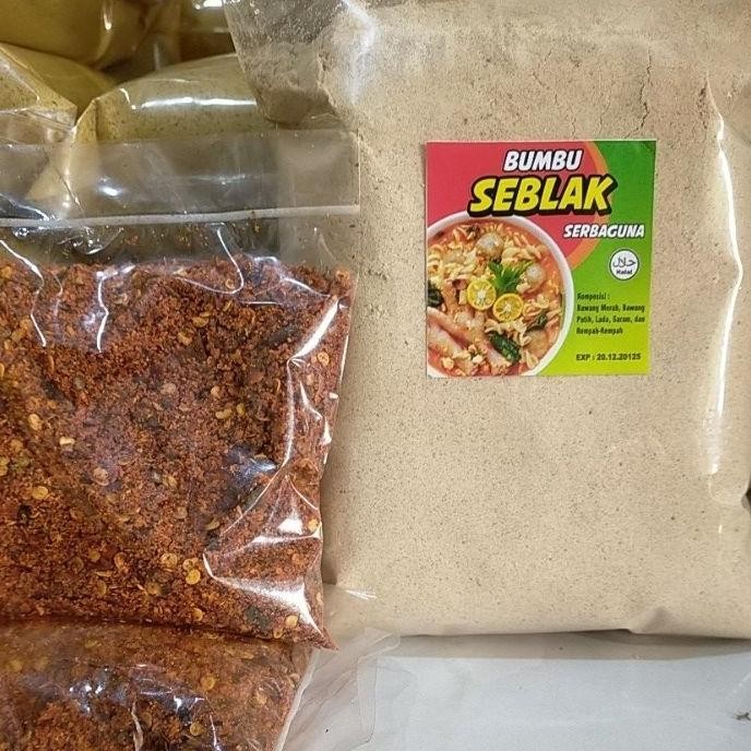 

Paket Bumbu Kuah Seblak 1Kg Bonus Cabe Bubuk 100Gram