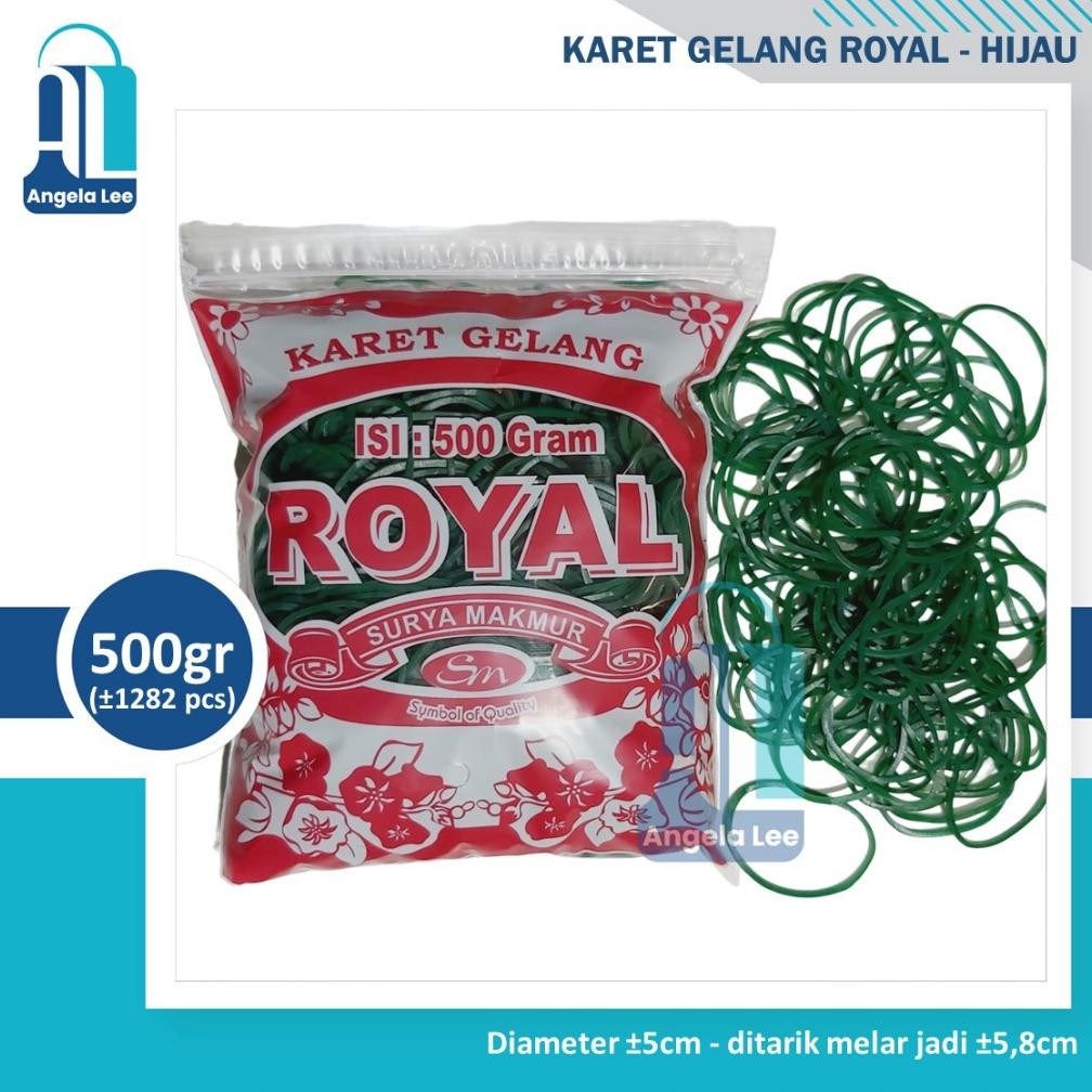 HJK Karet Gelang Hijau Royal @500gram Ikat Duit Uang Barang Dapur Plastik