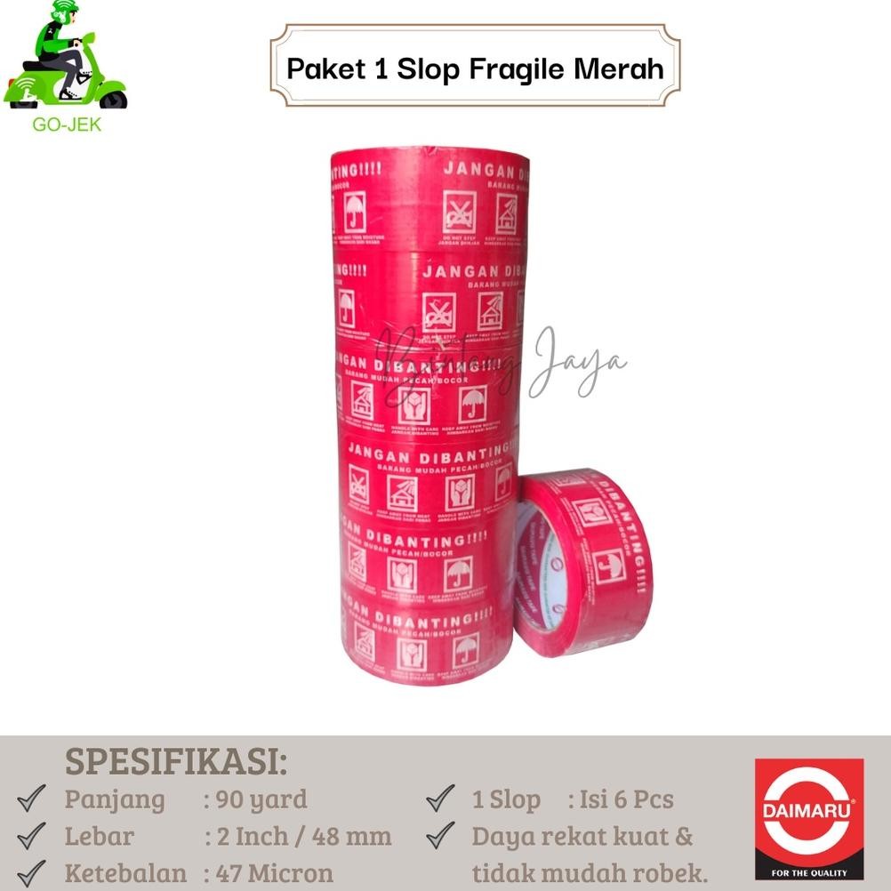 

Terlaris [Paket 1 Slop Isi 6Pcs] Ori/Best/Kualitas/Grosir/Lengket/Hemat/ Daimaru Lakban Fragile 48Mm X 100 M Ja-121