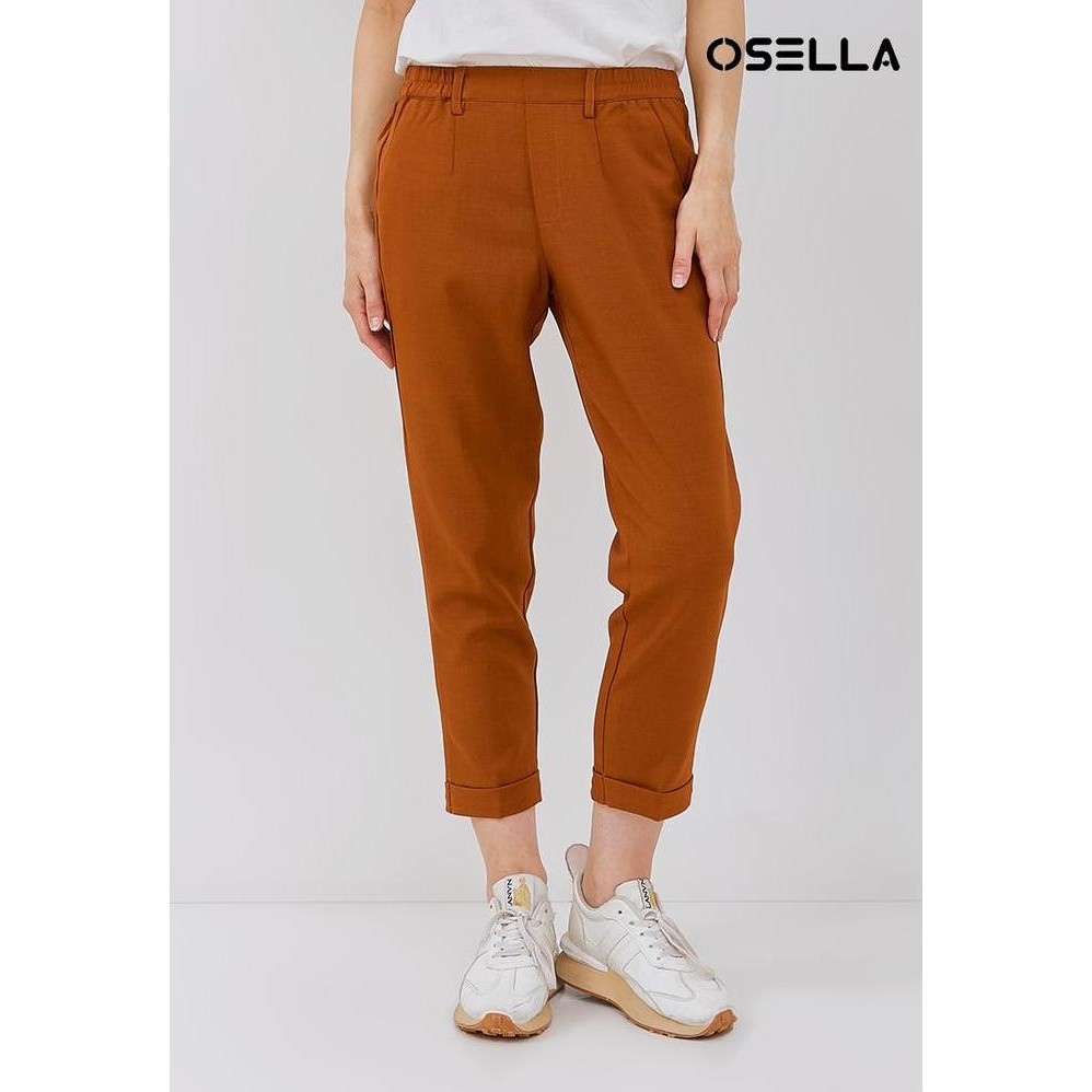 Osella - Celana Capri Wanita Warna Terra Cotta 2182300239