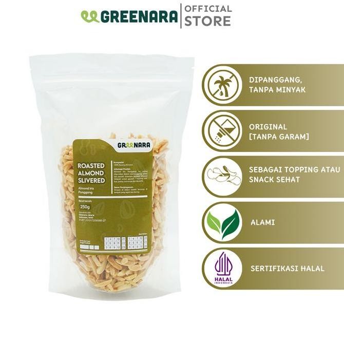 

Kacang Almond Cacah Panggang 250gr / Roasted Almond Slivered