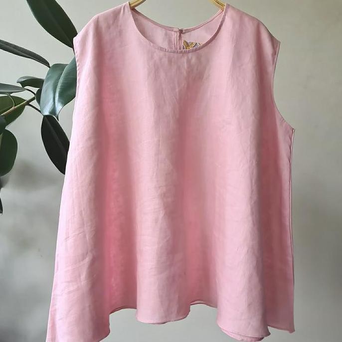 Nilu Top/Baju Linen/Linen Top/Atasan Linen/Sleeveless Top Co