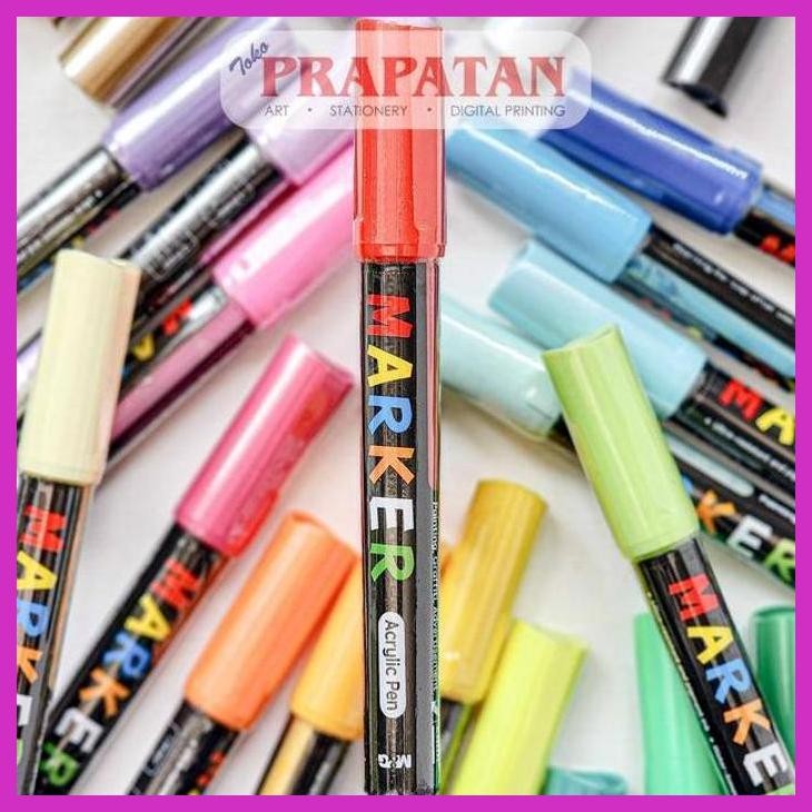 

( SEKOLAH / LUKIS ) COD M&G ACRYLIC MARKER 2MM | ACRYLIC PEN | SPIDOL AKRILIK (SENI / MENGGAMBAR / ART / KERAJINAN ) SIAP KIRIM