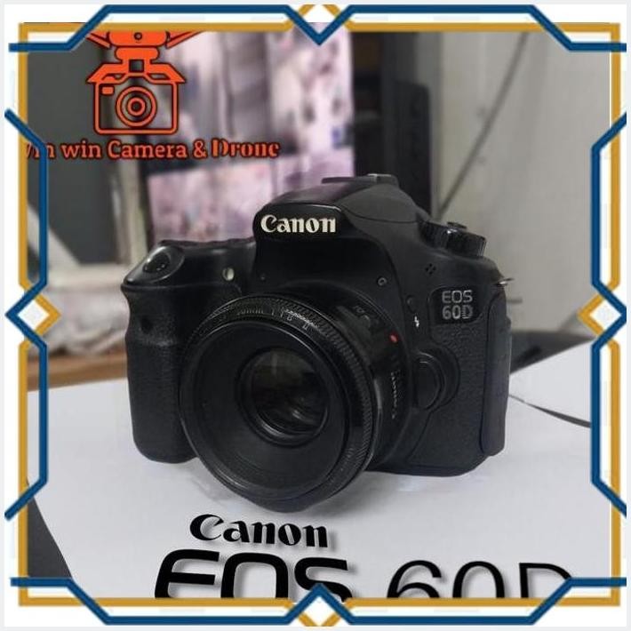 [WIN] KAMERA CAMERA DSLR CANON EOS 60D LENSA FIX CANON 50MM