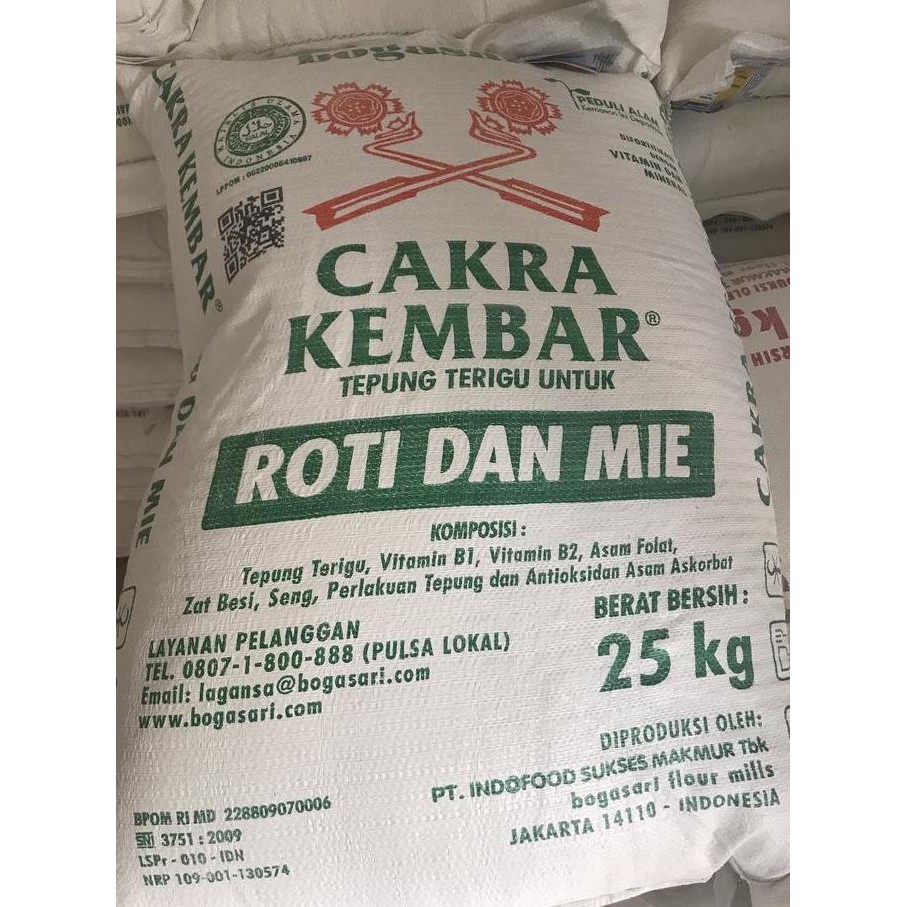 

Tepung Terigu Cakra Kembar 25 Kg