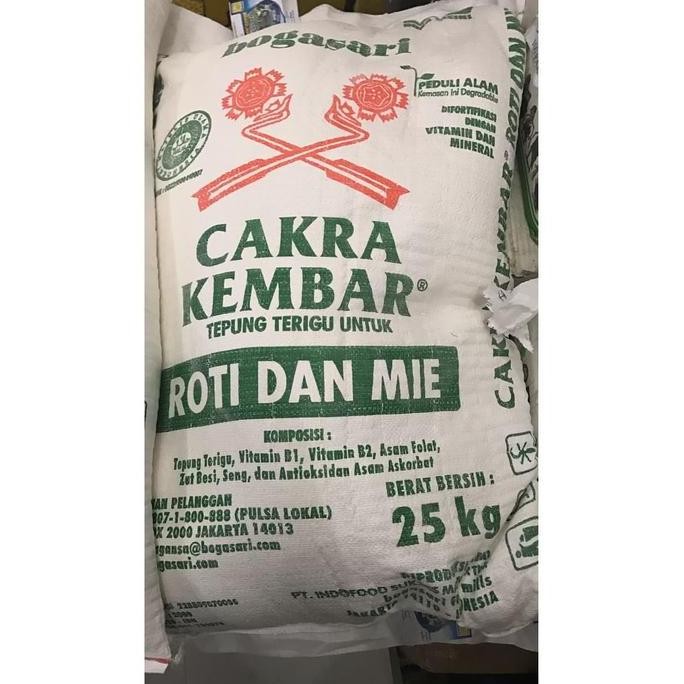 

Tepung Terigu Cakra Kembar 25Kg - Gosend Only!