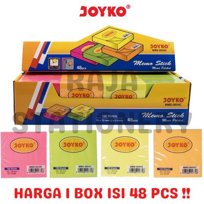 

Joyko Memo Stick Kertas Memo Tempel Catatan Note Mms-0654C Box [48Pcs]