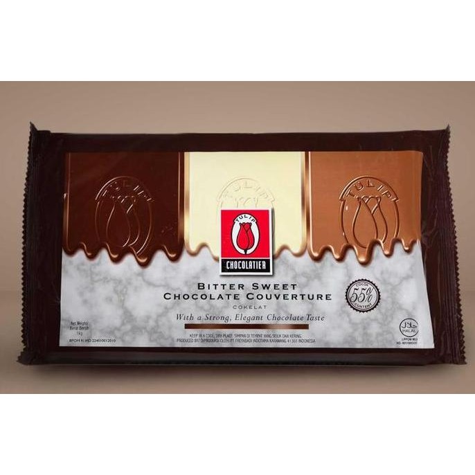 

Tulip Bittersweet Couverture Chocolate 1Kg - Gosend Grab