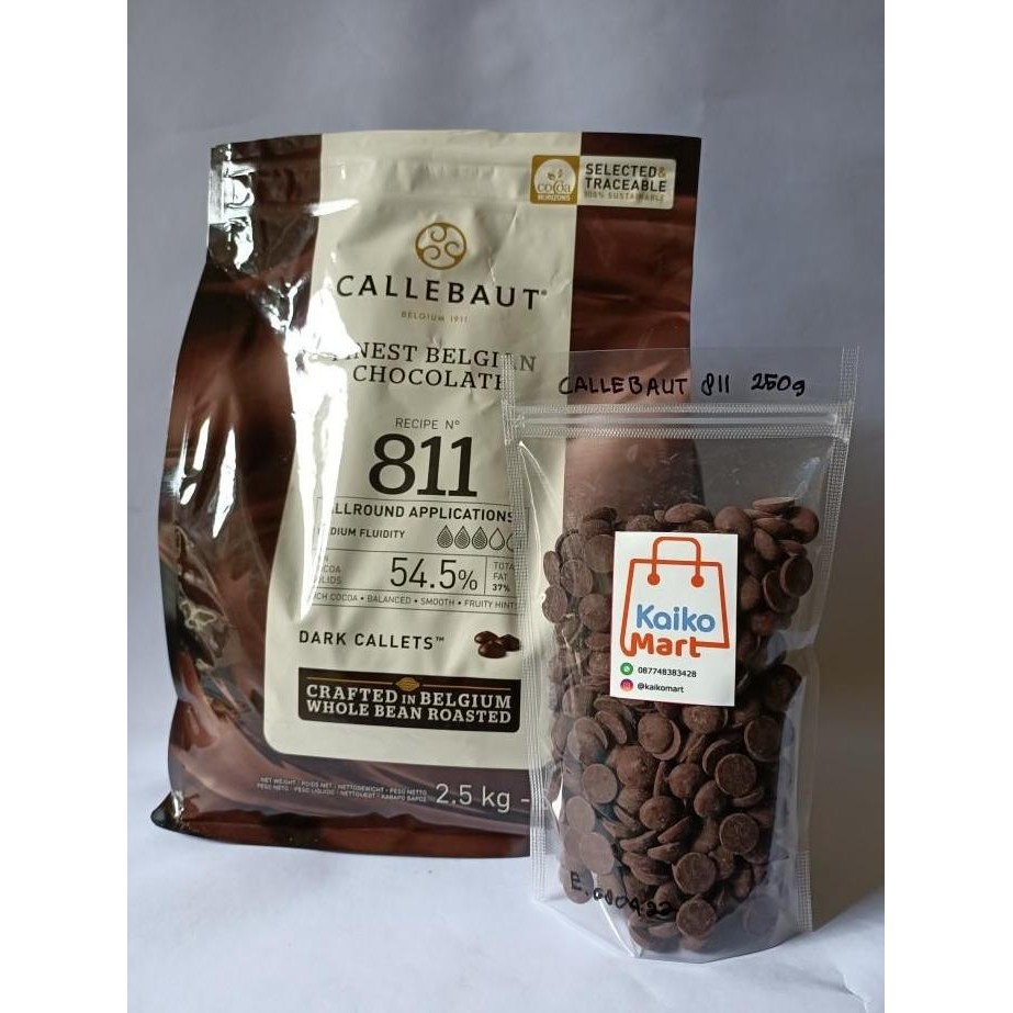 

Callebaut Dark Chocolate 811 - Cokelat Repack 250Gr
