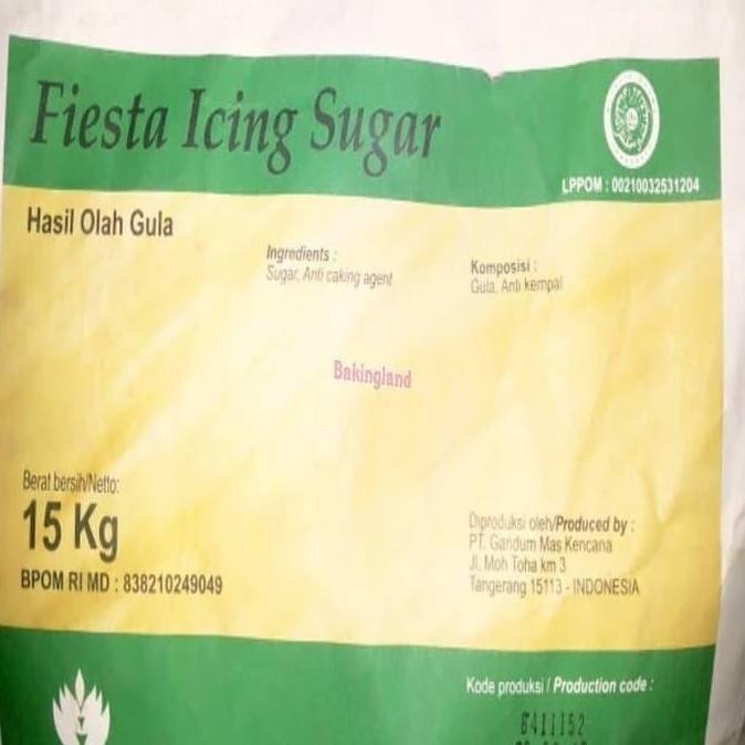 

Fiesta Icing Sugar 15 Kg Bag