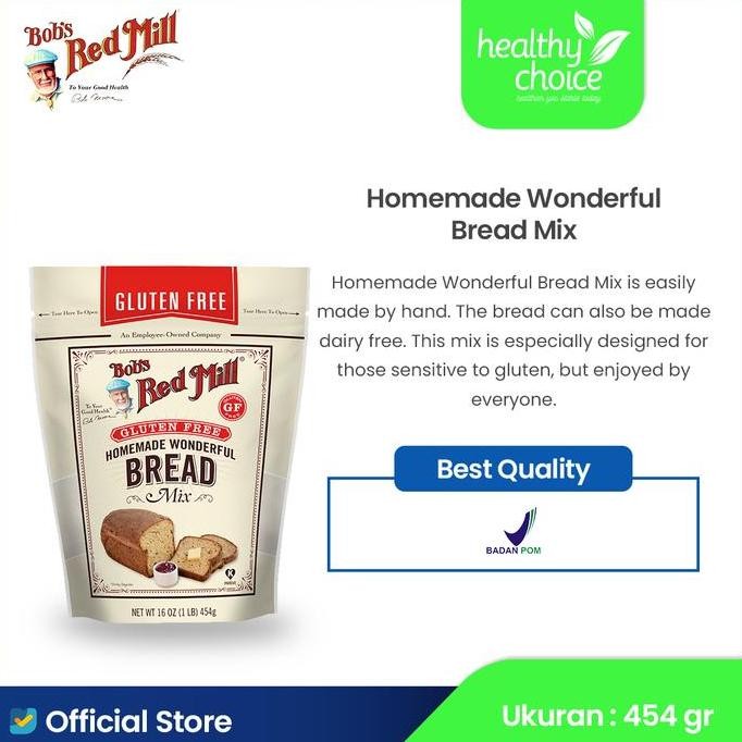 

Bob'S Red Mill Gluten Free Homemade Wonderful Bread Mix 454Gr