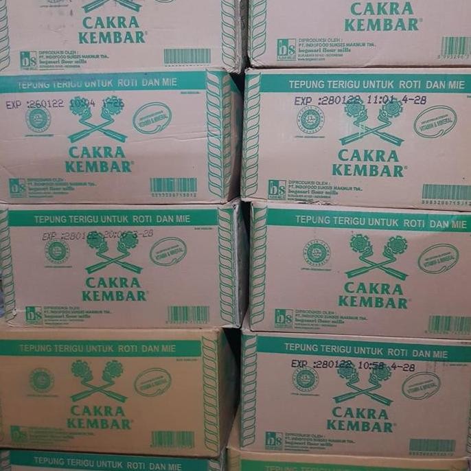

Tepung Cakra Kembar 1Kg Dus @Isi12 Tepung Terigu 1Kg