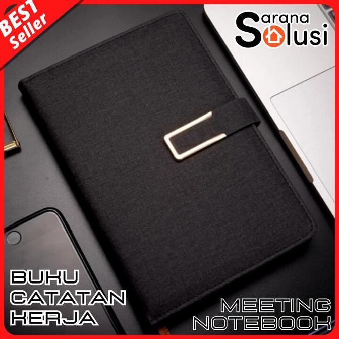 

Buku Catatan Meeting Kulit A5 Desain Elegan Mewah Untuk Profesional