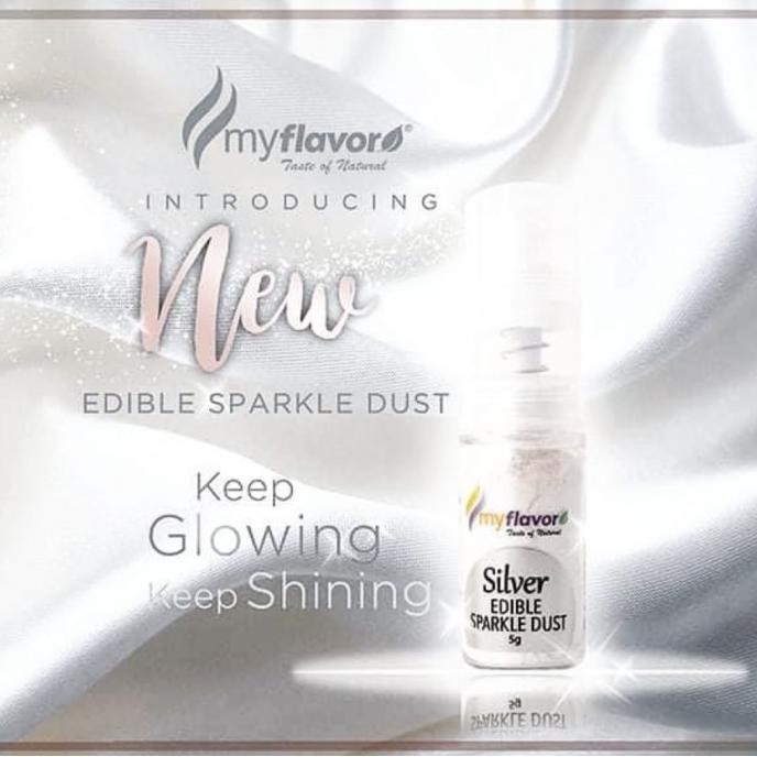 

My Flavor Silver Edible Sparkle Dust Edible Glitter 5 Gram