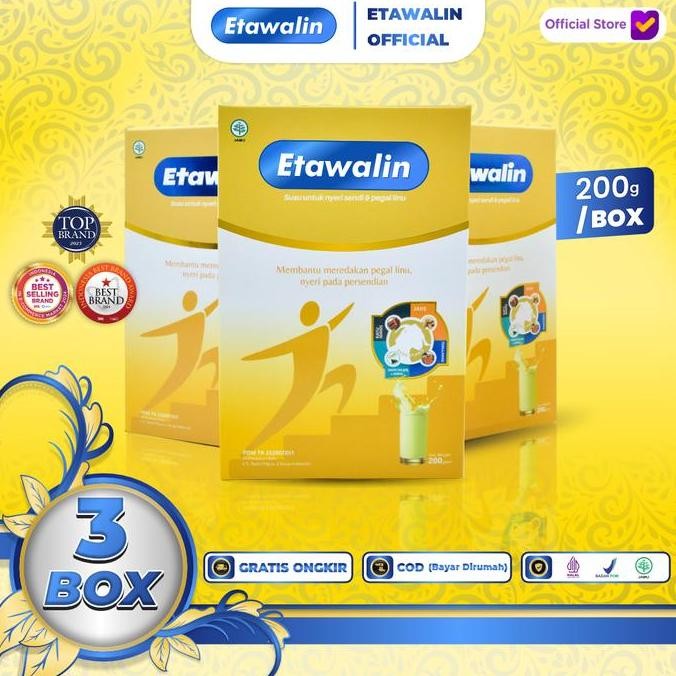 

3 Box Etawalin - Susu Kambing Etawa Preimum Obati Asam Urat & Rematik