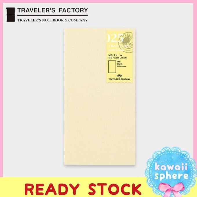 

Travelers Notebook Refill 025 | Cream Blank | Regular Size Traveler'S