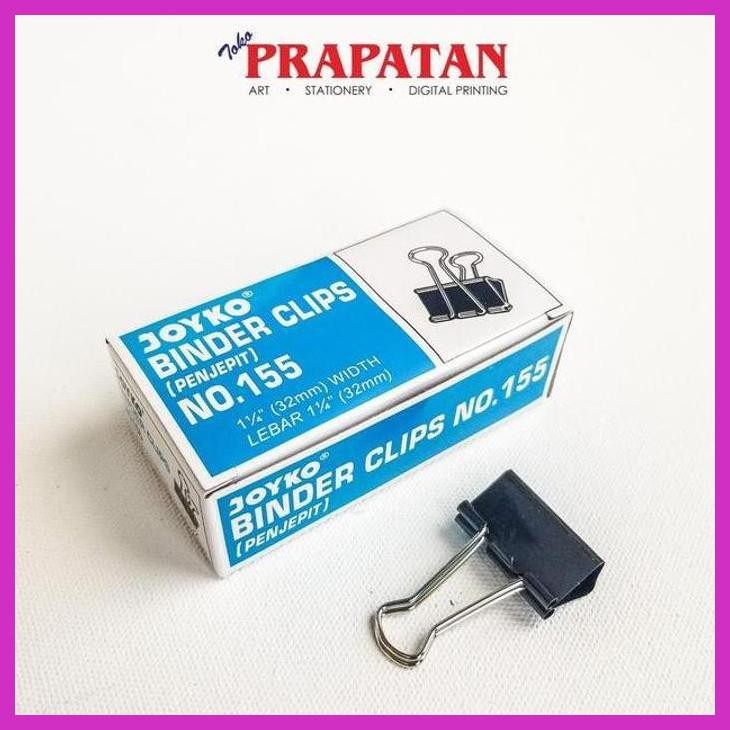 

( SEKOLAH / LUKIS ) COD BINDER CLIP JOYKO NO 155 / PENJEPIT KERTAS (SENI / MENGGAMBAR / ART / KERAJINAN ) PRIVASI AMAN