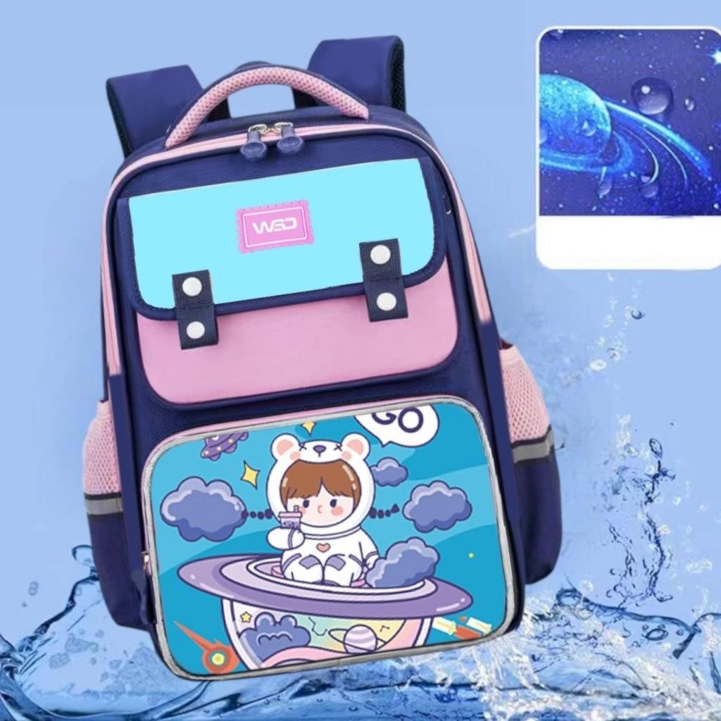 Smartgirl New Tas Ransel Anak Sekolah Import Sd Cowok Anti Air Astronot 00550