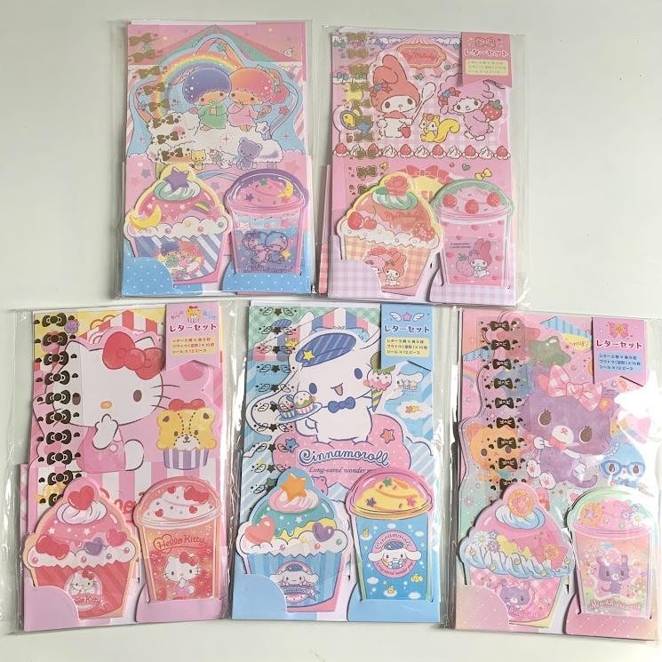 

JH8 Surat Menyurat Berbentuk Letter Set Karakter Kartun Sanrio Hello Kitty Cinnamorol Melody Lts Alat Tulis Paper Greeting Amplop Cute Unik Lucu Gift Hadiah