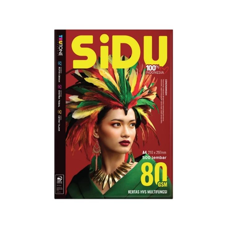 

JH8 KERTAS HVS SIDU A4 dan F4 80 Gsm - 1 Rim / 1 Dus