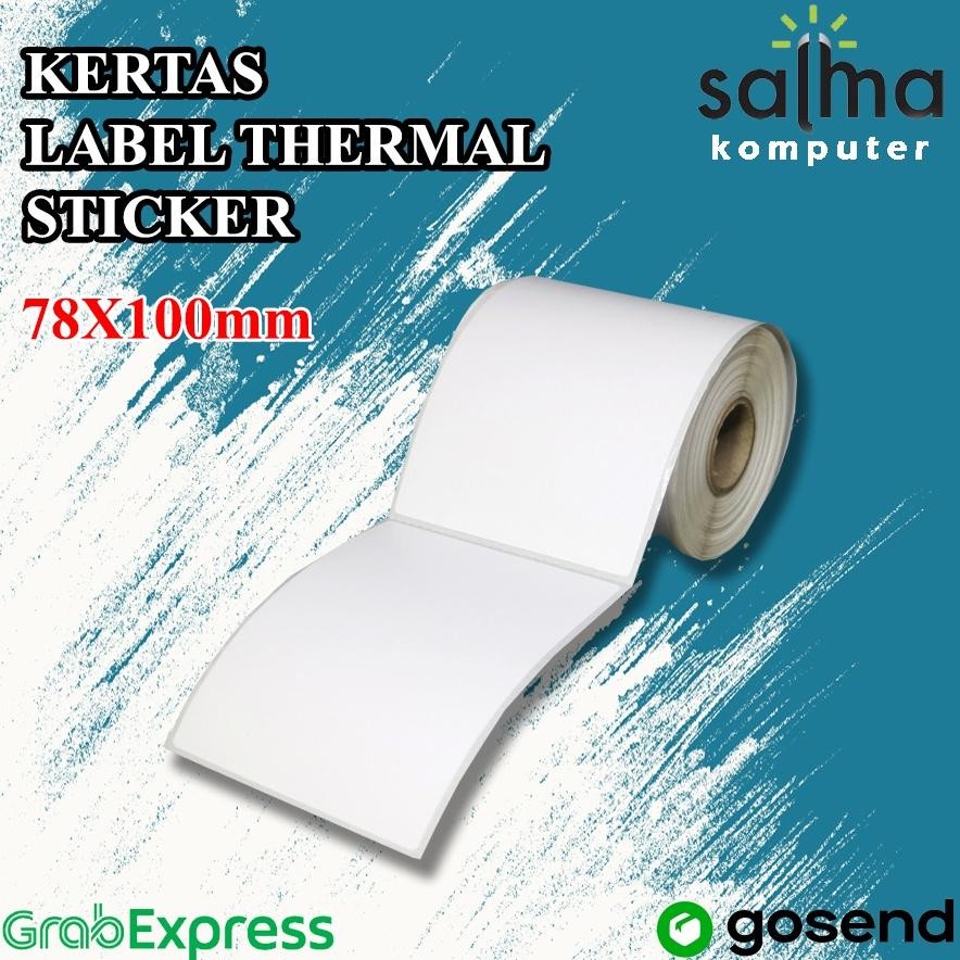 

JH8 KERTAS STICKER LABEL PRINTER BARCODE 78 X 100 78x100 DIRECT THERMAL