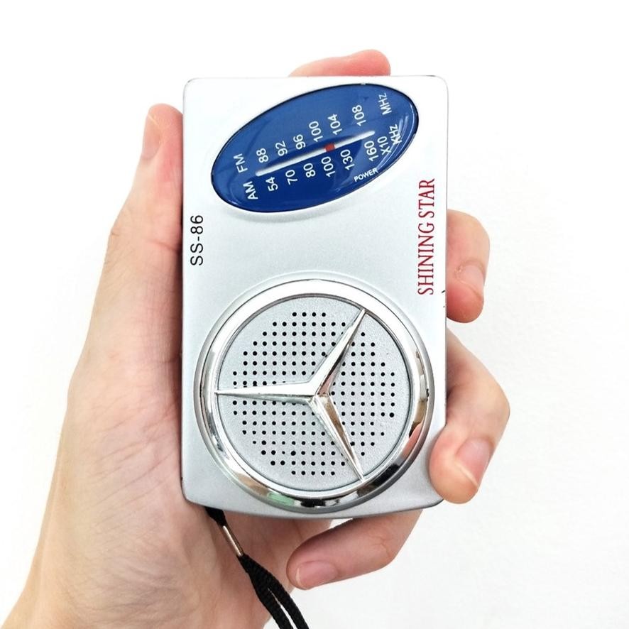 wwr-76 YBW-2429 ed-7 CXV-38 Radio FM AM Shining Star Mini Portable Radio SS 63 Free Earphone Hemat T