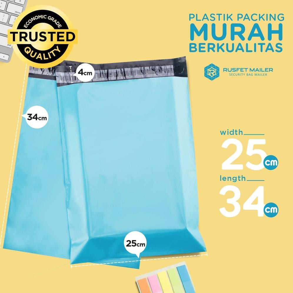 

JH8 PLASTIK POLIMAILER POLYMAILER PACKING ONLINE BABY BLUE EKONOMIS 25X34