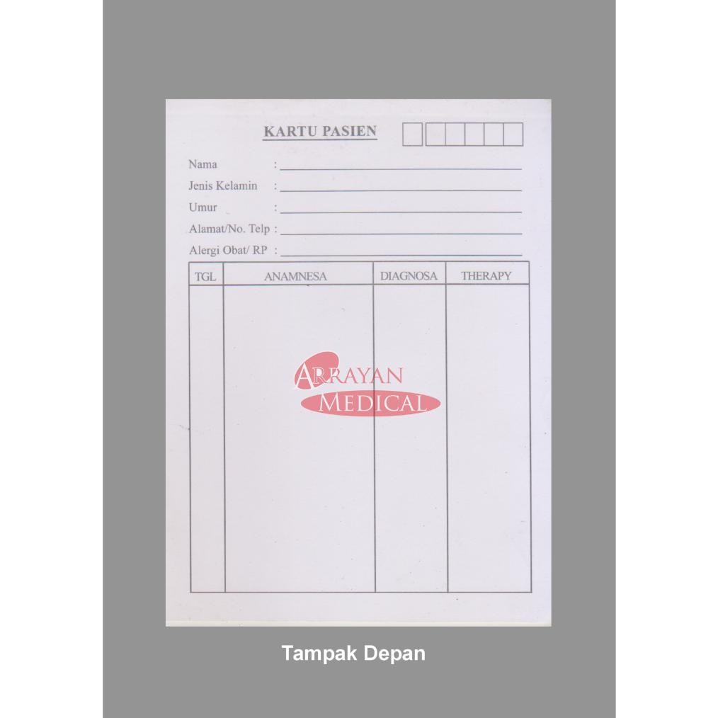 

JH8 Kartu Pasien - Kartu Rekam Medis